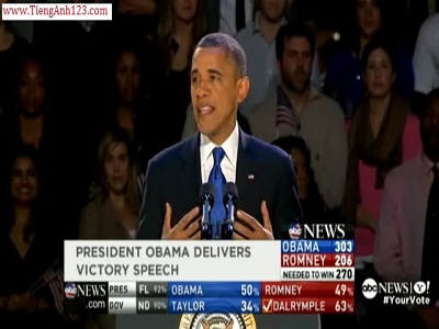 President Obama’s Victory Speech 2012 – Part 1
